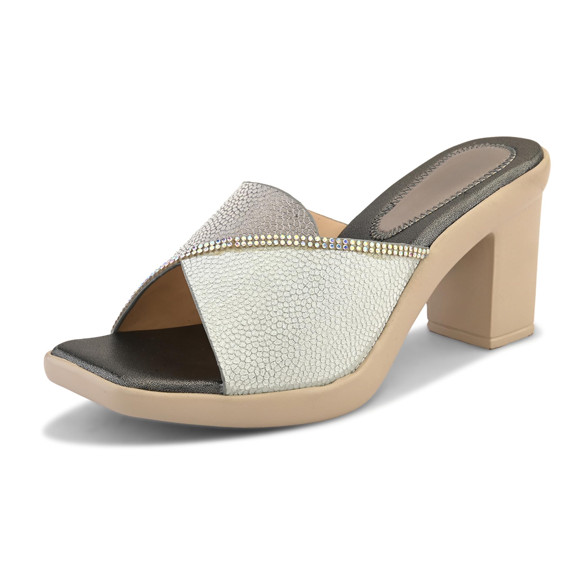 Centrino Women's Heel Sandals | Elegant High Heel Sandals for Ladies | Soft Cushioned Footbed for Enhanced Comfort | Stylish & Chic Design | Durable and Comfortable Fashion Sandals (9402)